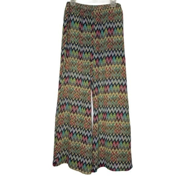 Umgee Boho Style Lined Palazzo Pants w/ Pockets L - Picture 1 of 10